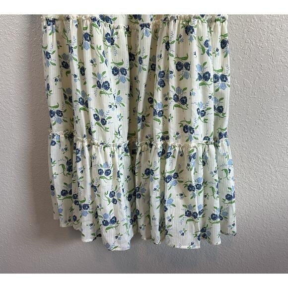 Sweet Baby Jamie‎ Floral Midi Sweetheart Neck Dress L Ditsy Cottagecore Prairie - Picture 7 of 13